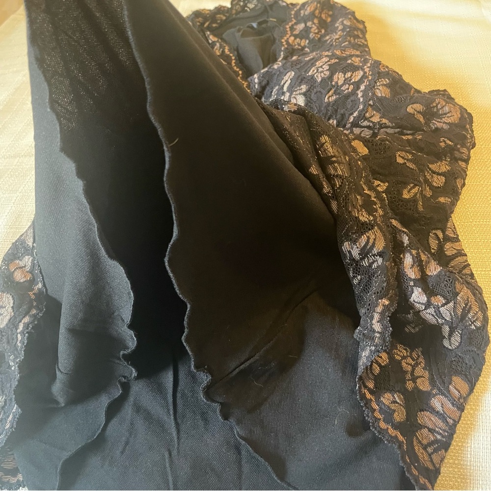 Karen Kane Large Black Tan Floral Lace Sleeveless Top - Picture 12 of 12